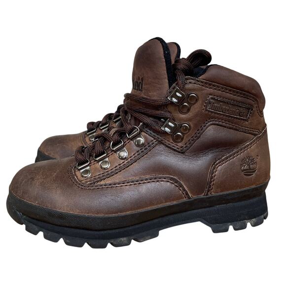 Vintage Timberland Women's 6.5M Hiking Boots | 90s Brown Leather, Thailand Rare - Picture 1 of 12